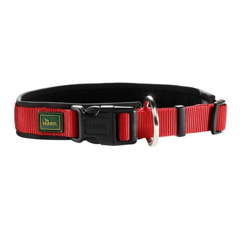 Hunter Neopren hundehalsbånd rød 40 cm - 35-40 cm indstilling